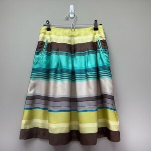 Banana Republic Silk Striped A-Line Skirt – Size 2